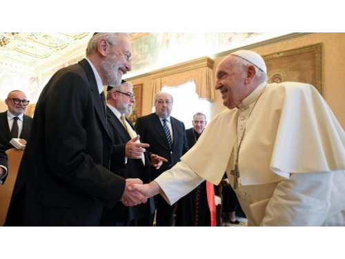 Popiežius priėmė Europos rabinų konferencijos delegaciją: „Mums jūsų reikia“